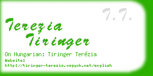 terezia tiringer business card
